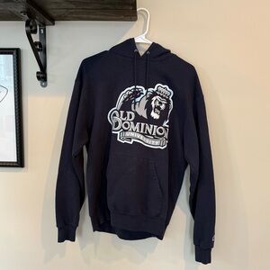Champion Navy Hoodie with Old Dominion University Logo
